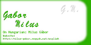 gabor milus business card